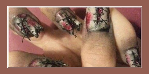 Zombie Nail Art for Halloween