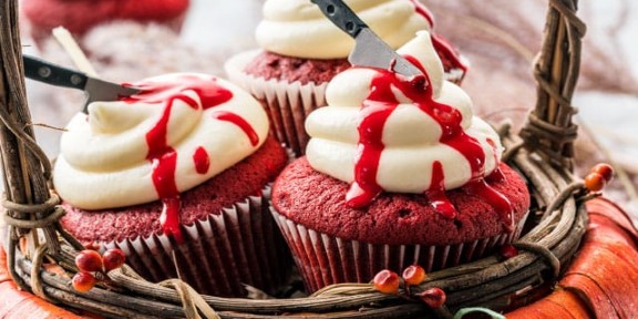 Halloween Red Velvet Cupcakes