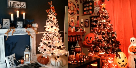People Are Now Decorating Christmas Trees For Halloween