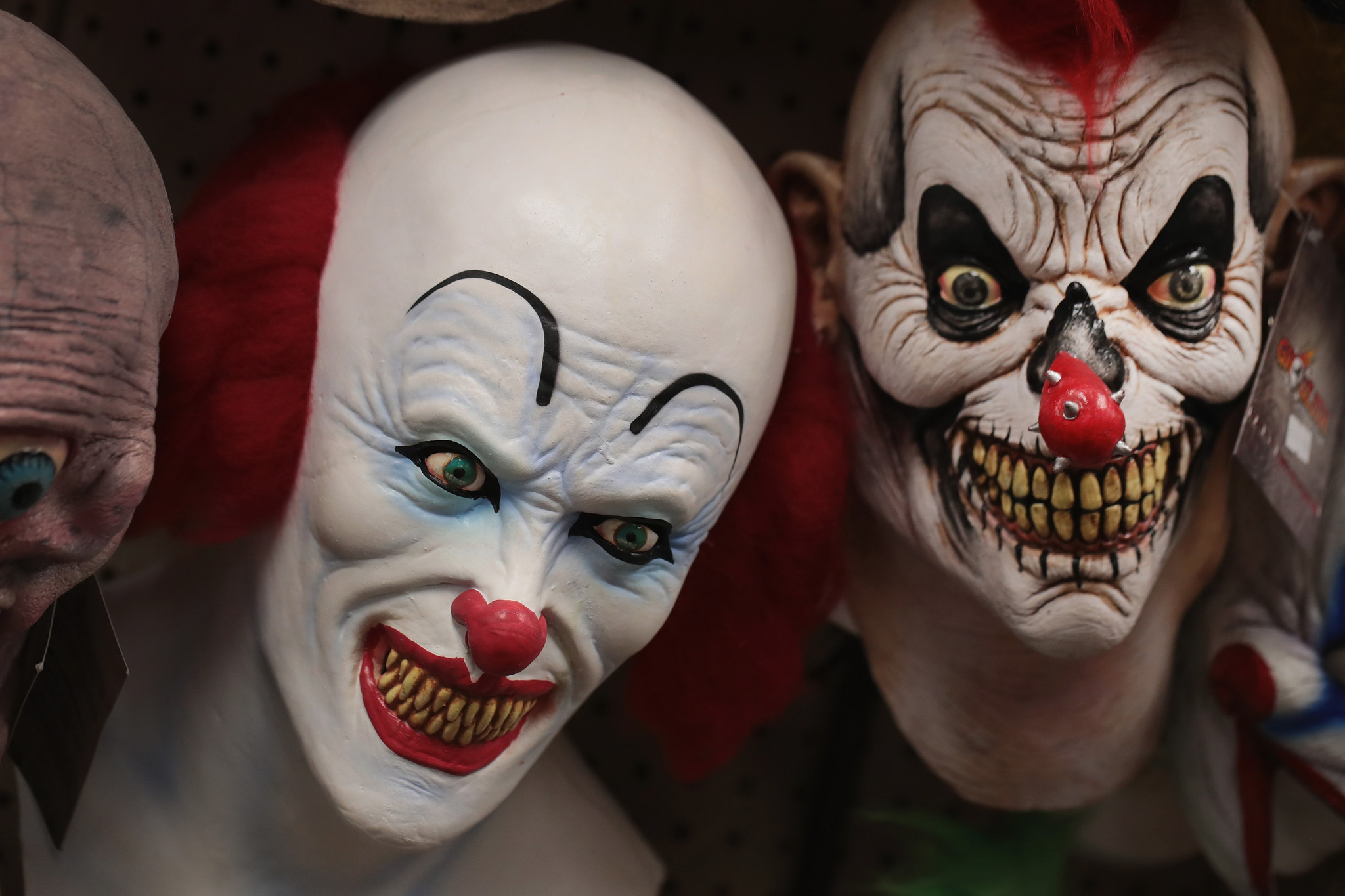 Evil Killer Clown Mask Latex Halloween Fancy Dress Costume Zombie Coulrophobia 