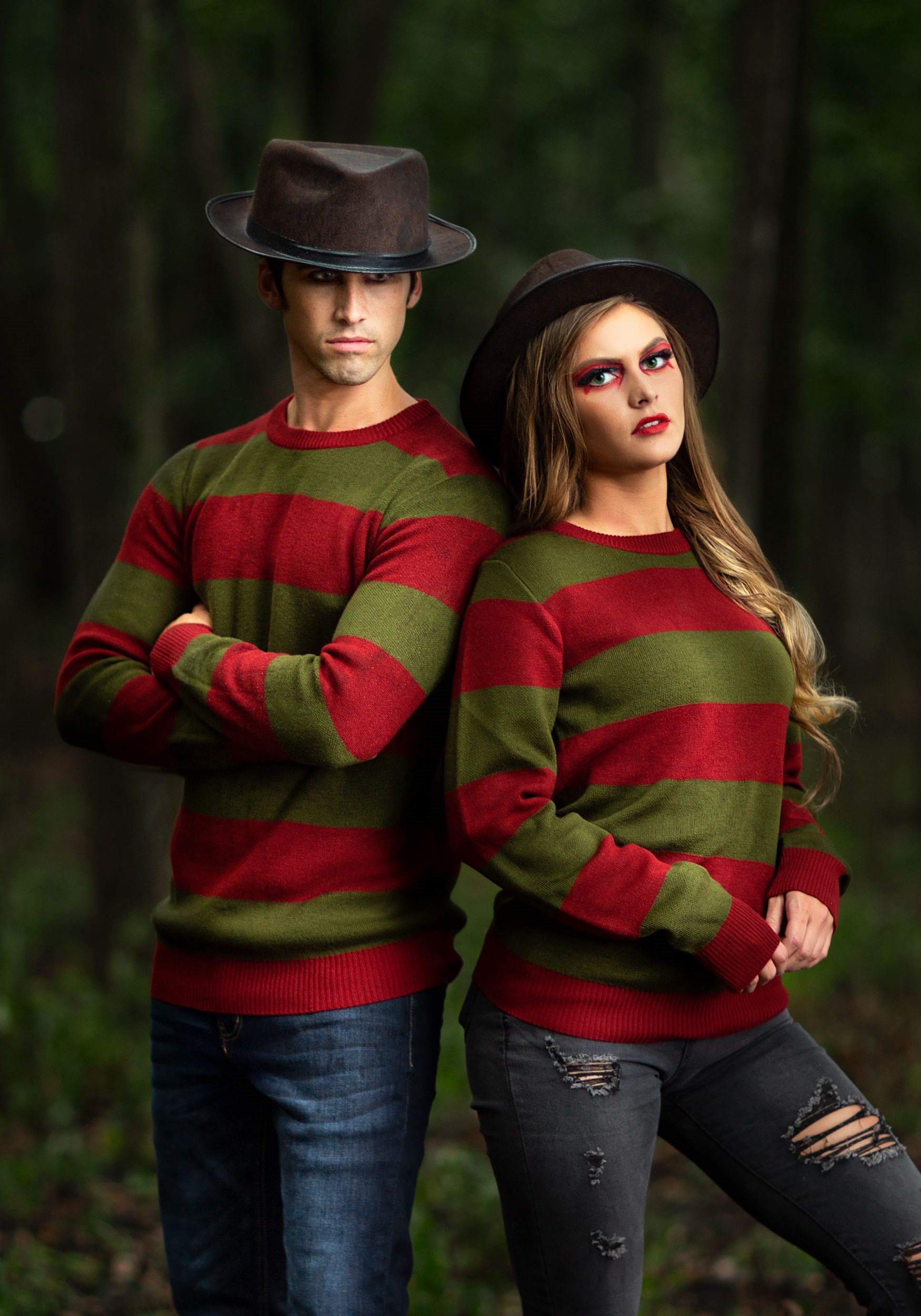 Striped Nightmare on Elm Street Freddy Sweater - Halloween Countdown