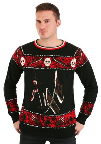 Freddy vs Jason Ugly Halloween Sweater - Halloween Countdown