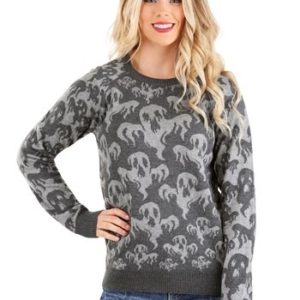 Ghoulish Ghosts Ugly Halloween Sweater For Adults