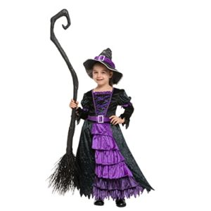 Girl’s Purple Witch Costume Spider Web Skirt